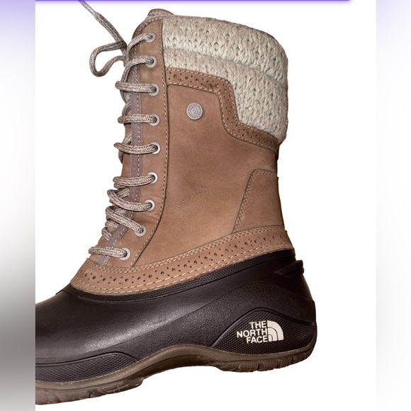 TNF THE NORTH FACE Shellista 2 midi fur leather snow boots women’s size 6 - Picture 15 of 17
